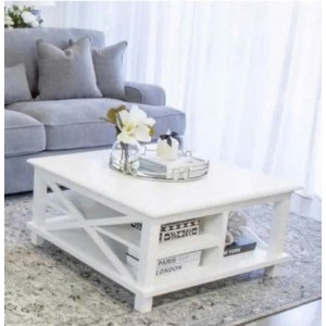 LV253-L04 : Bàn Sofa , Bàn Coffee Vuông - Màu Trắng